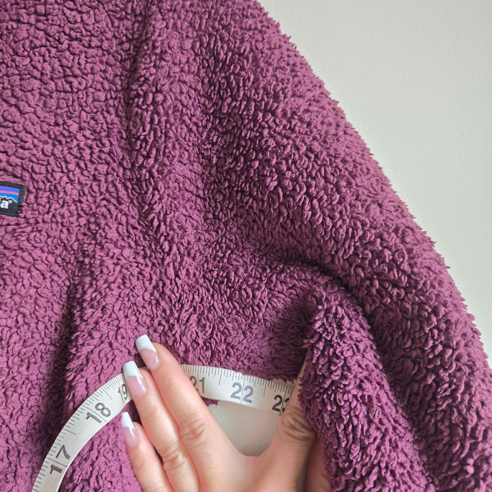Patagonia M Los Gatos 1/4 Zip Pullover Womens Purple Sherpa Fleece 25235 - Picture 6 of 8